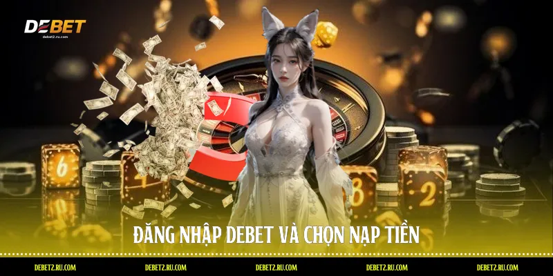 Đăng nhập Debet và chọn nạp tiền